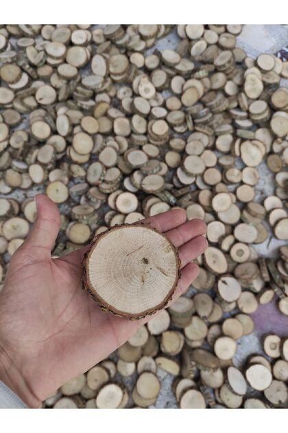20 ADET Ahşap Kütük Dilimi 7 - 10 cm arasında 1 cm kalınlık