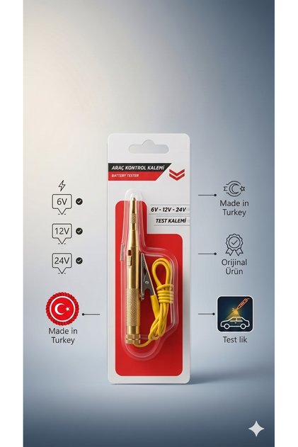 Oto Elektrik Kontrol Kalemi 6V 12V 24V Arıza Tespit Cihazı