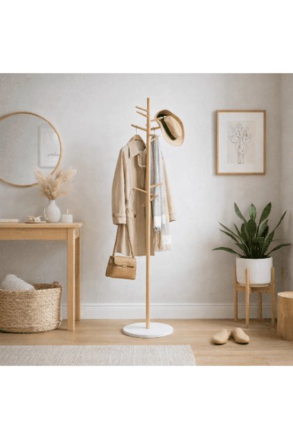Luxury Clothes Hanger with Golden Touches - Wooden/Gold