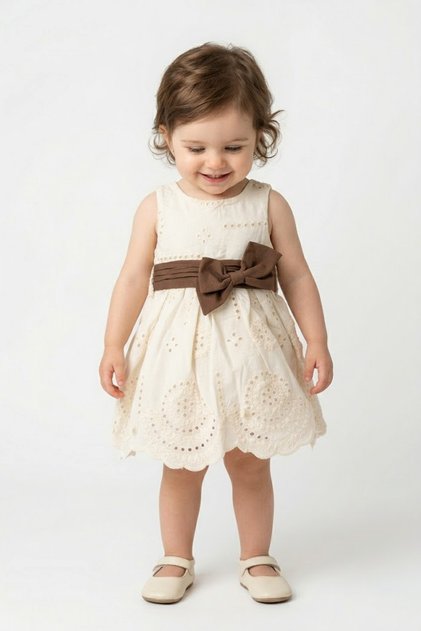 Baby Girl Birthday Party Wedding Dress Short Sleeve Sleeveless Ruched Bowknot Lined