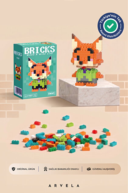 Bricks make a wise life Nick Wilde Karakteri - Eğitici Oyuncak