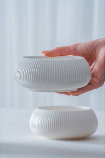 Bianco Perla Porcelain Round Bowl - 14X6 cm