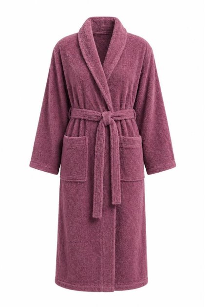 Softline XL Size Belted Bathrobe Dusty Rose