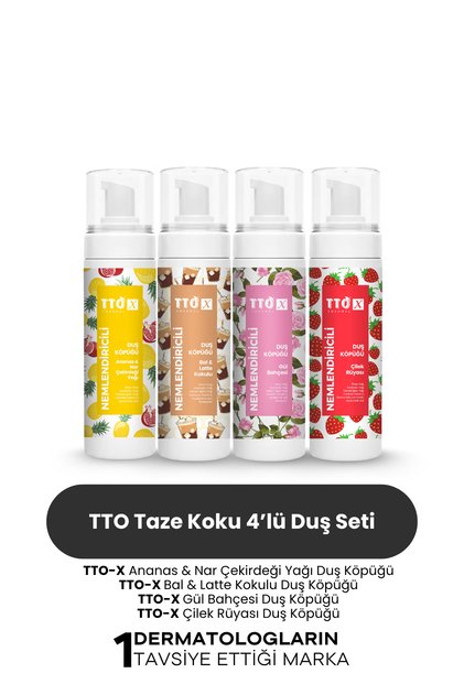 Duş Köpüğü Seti Nemlendirici Taze Kokulu 4'lü Paket Vücut Bakımı