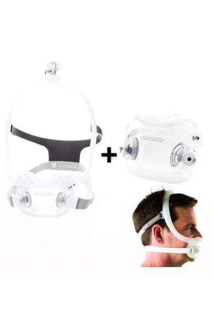 Respironics Dreamwear Full Face Cpap Maskesi + Yedek Silikon ( Large+mediumwest )