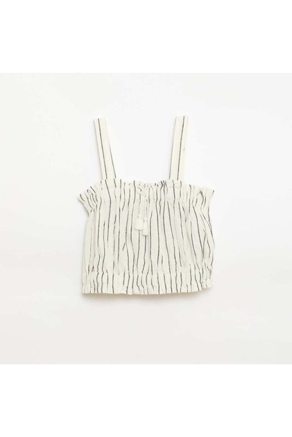 Striped Strap Top WHITE