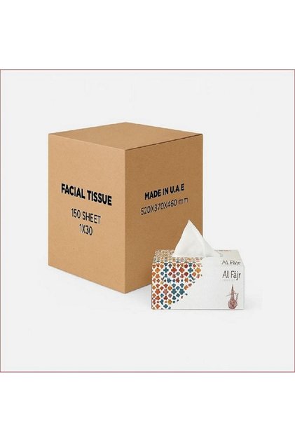 Al Fajr - 2ply Facial Tissue Box 150 sheet - 5x6 Boxes