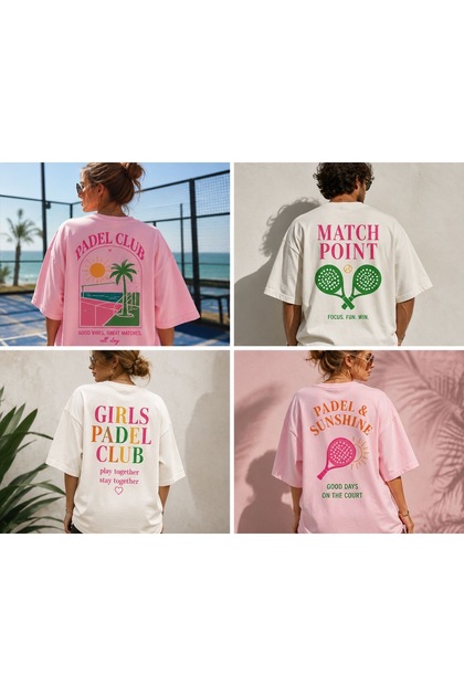 Padel Team Friends Printed 4-Pack T-Shirts