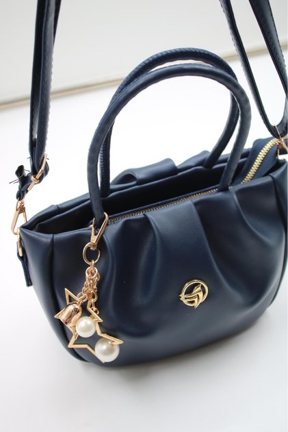 Drawstring Hand and Shoulder Bag with Special Design Accessories (Height 16 cm Width 25 cm)