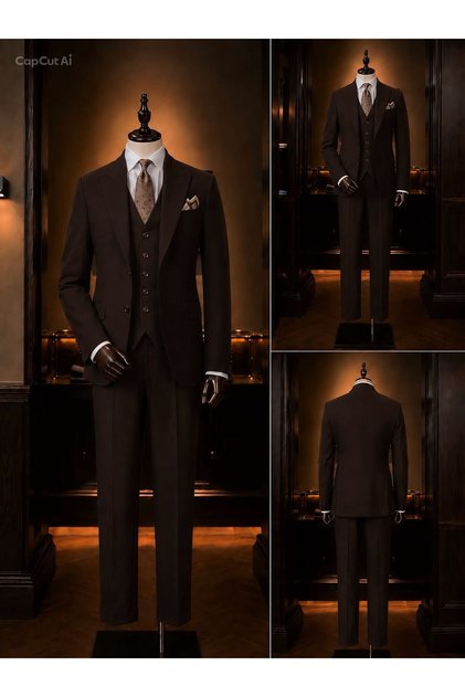 Luxury, Slim Fit, Vest, 6 Drop, Men's Suit