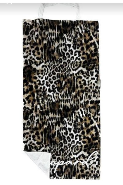 Leopard Patterned Beach Towel Converts into a Bag 70X150 1110L-