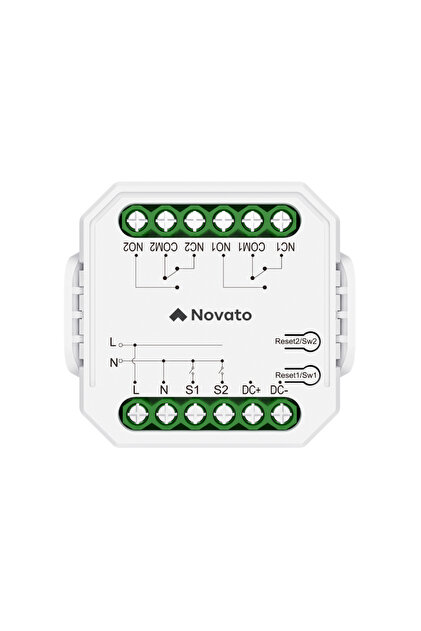 WiFi Çift Kuru Kontak Çıkışlı Röle ( Tuya, Smart Life Uyumlu ) (WKM03)
