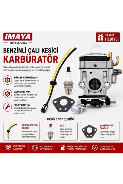 Karbüratör Set Çin Tırpan Motoru | 4 Parça