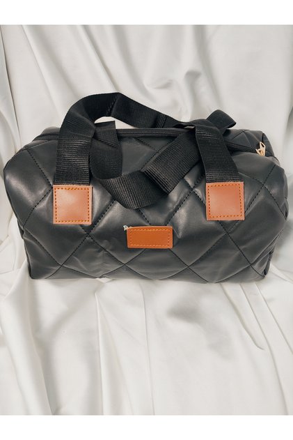 Geantă mare neagră din piele moale, de umăr și tip crossbody