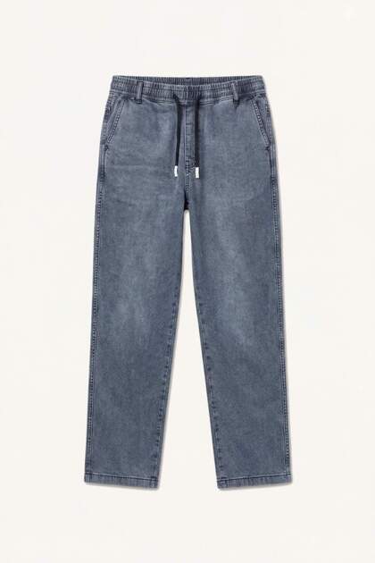 Wide Leg Flexible Waist Jean Trousers H8396Ax26Sm