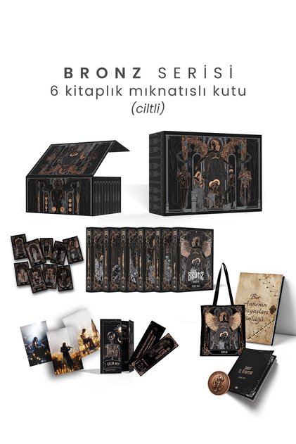 Bronz Serisi 6 Kitaplık Mıknatıslı Kutu – Ciltli