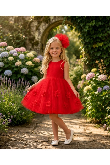 Girl's Floral Ballerina Tutu Dress Birthday Party Special Occasion Dress