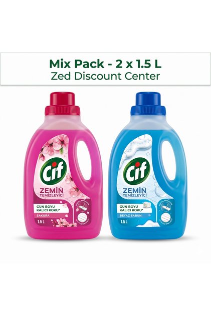 Pachet Mix de Soluții de Curățat Pardoseli - 2 x 1,5 L (Săpun Alb și Sakura)
