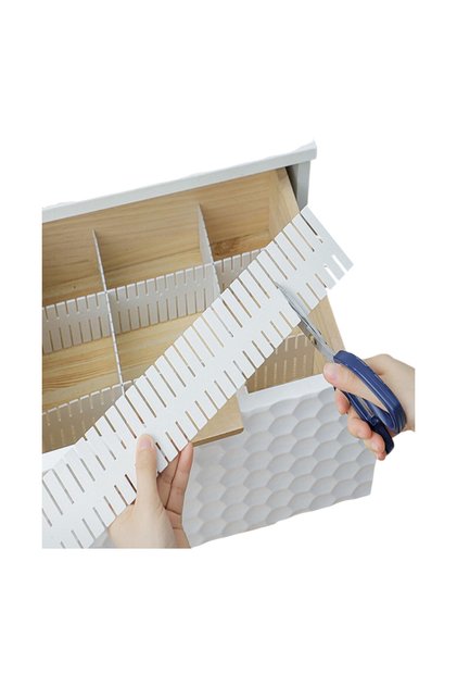 Set 4 bucăți separator sertar, alb, plastic