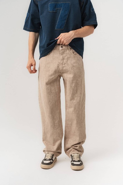 Canyon Jacquard Jean Baggy Pants