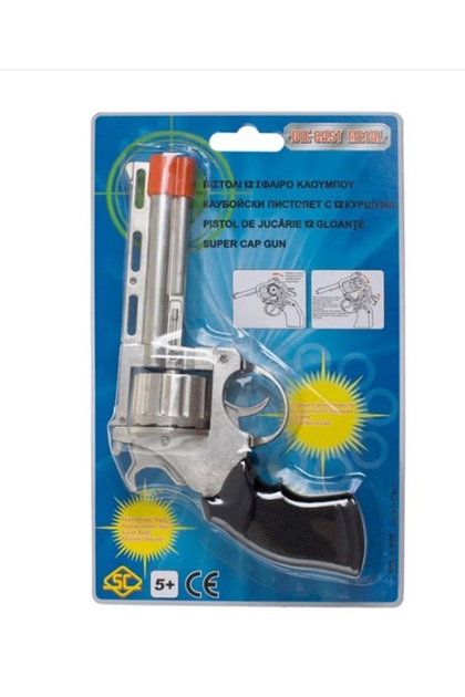 Pistol de jucărie Magnum cu 12 gloanțe și sunet realist