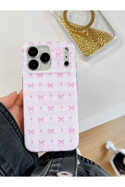 iPhone 17 Pro Compatible - Protective Phone Case with Transparent Sides and Shiny Patterned Back Cover