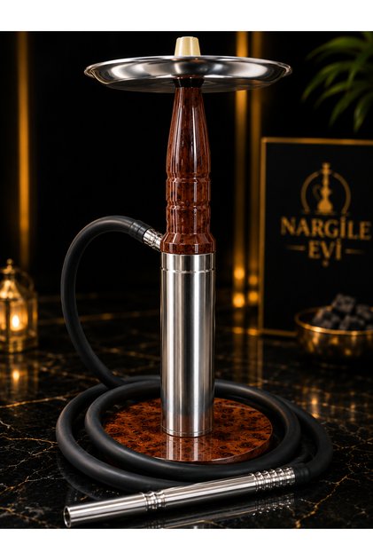 Özel Tasarım Metal Nargile Takımı Yoğun Duman Performansı Tam Set 1 KG Kömür Hediyeli | Tam Takım Deluxe