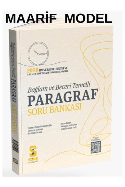 Süre TYT AYT Paragraf Soru Bankası Bağlam ve Beceri Temelli Soru Bankası (Maarif Model)