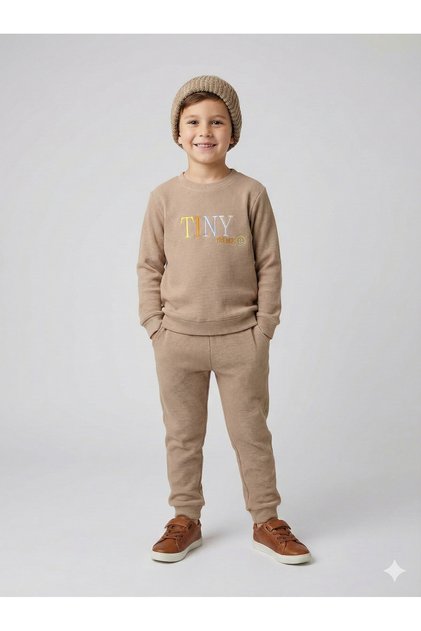 Baby&Child 100% Cotton Letter Embroidered 2-Piece Top and Bottom Set
