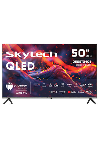 Skytech Q50ST3405 4K Ultra HD 50 127 Ekran Uydu Alıcılı Smart QLED