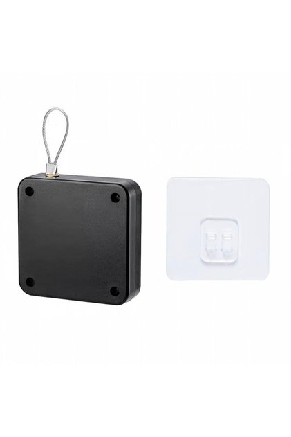 No Drill Automatic Door Closer, Retractable Steel Wire Pull String Auto Closing Device for Wooden Door, Bathroom Sliding Door, Household Interior Door