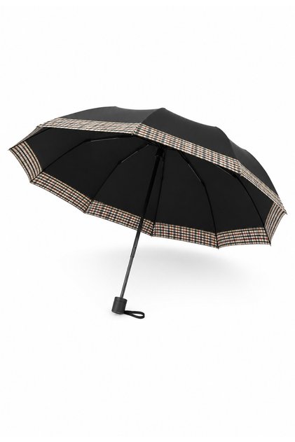 Umbrelă pliabilă neagra, compactă, cu protecție solară