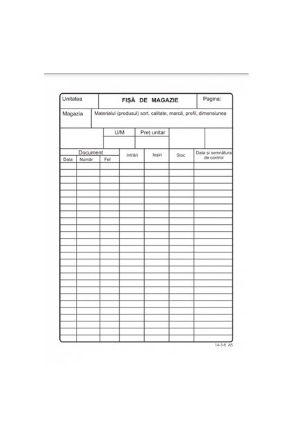Tipizat - fisa magazie - A5, 230g/mp