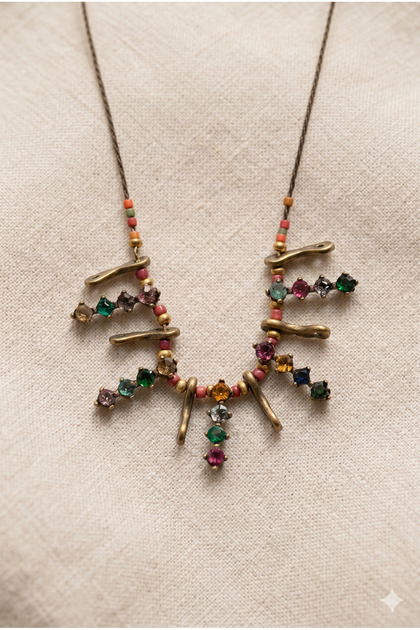 Special Design Authentic Necklace with Handmade Metal Apparatus