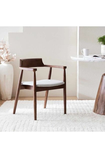 BELMAR DINING CHAIR SOLID WOOD - WALNUT