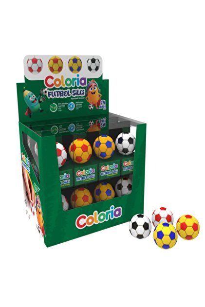 Futbol Topu 3D Silgi Karışık - 2 adet