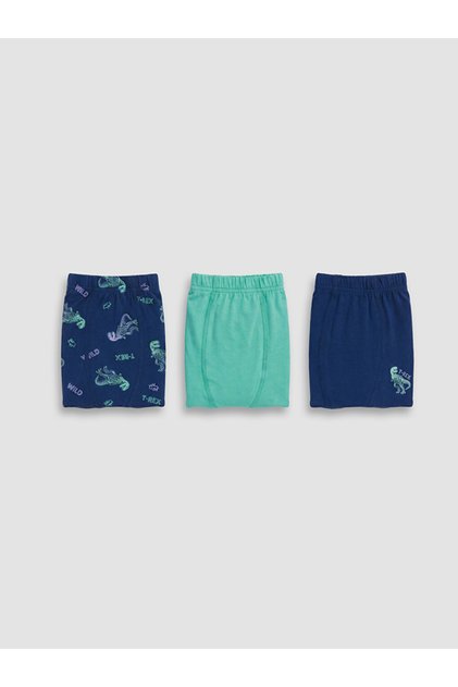 Özmarka Yeni Sezon Lacivert Erkek Çocuk Baskılı Boxer 3'lü