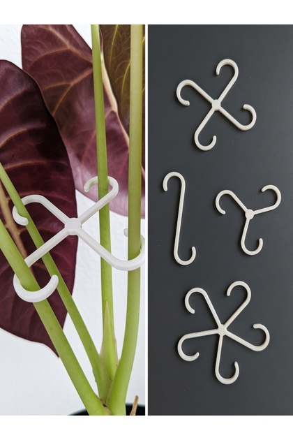 Plant Trunk Support and Fixing Clip |   Practical & Plant Holder for Vertical Growth (Set of 4)