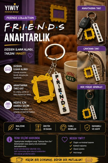 Anahtarlık Friends temalı