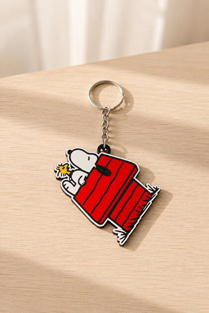 Snoopy Ve Woodstock Kulübe Figürlü Anahtarlık