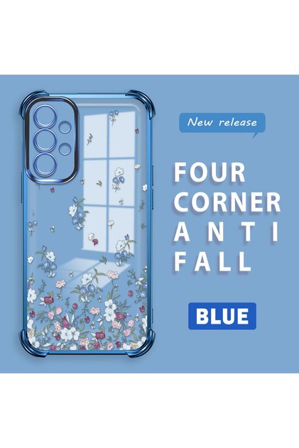Samsung Galaxy A73 Compatible Transparent Back Four Corners Reinforced Impact Protection Silicone Case