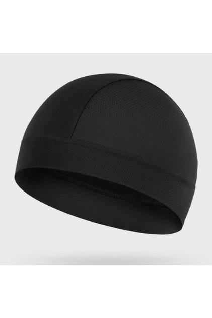Black Cycling Motorcycle Helmet Liner Head Wraps Cap Quick Dry Breathable Mesh Running Sport Beanie