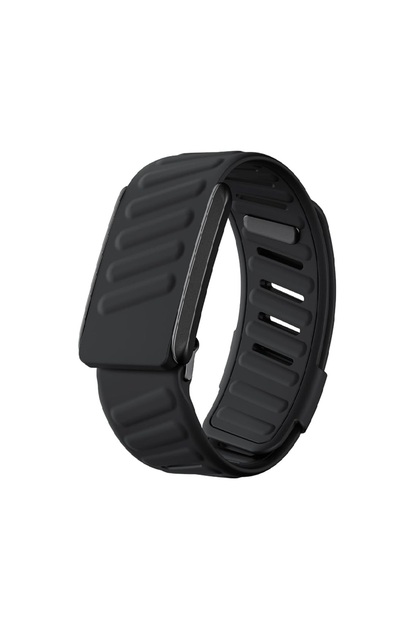 Curea Fitness SportFlex pentru Whoop 5.0, reglabilă cu buton, din silicon moale, negru