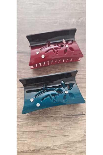 Stone-Encrusted Antique Colored Clasp with Clamps