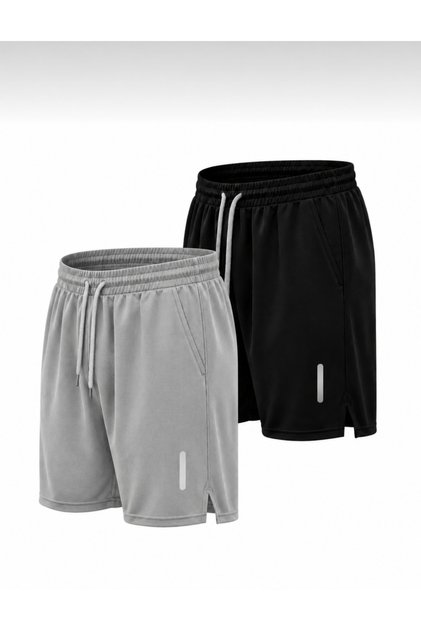 2'Lİ Nefes Alabilen Kumaş Fitness Tenis Spor Şort