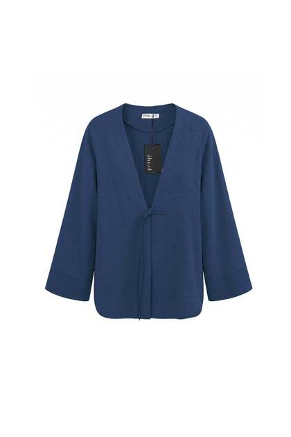 Tek Bağlamalı Kimono Lacivert