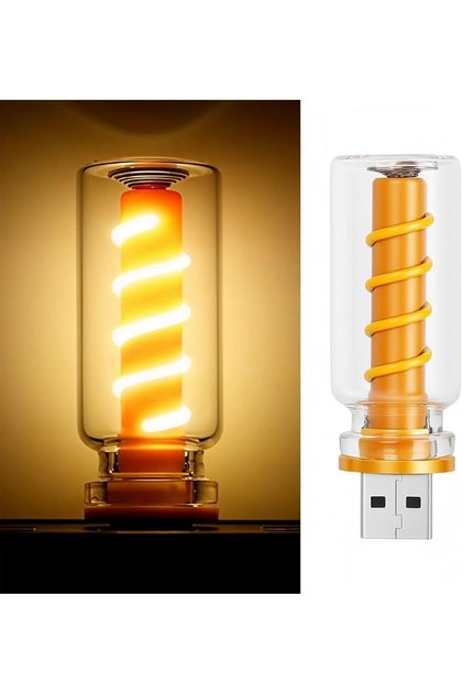 ® مصباح ليلي LED صغير متعدد الألوان، مصباح زجاجي يعمل بالطاقة عبر USB، إضاءة محمولة لجانب السرير