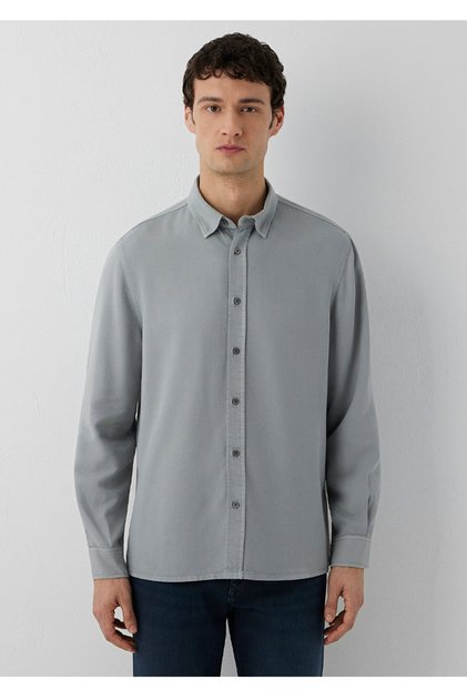 (Tencel Tm) Lyocell Soft Fabric Regular Fit Men's Shirt.