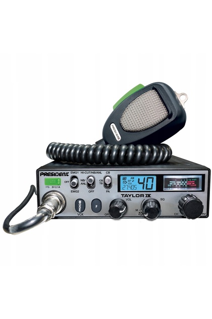 PRESIDENT TAYLOR IV DM, radio CB ASC, AM/FM + microfon President DIGIMIKE