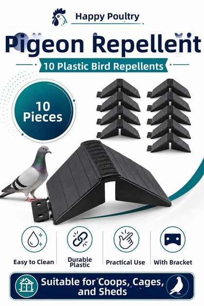10 Pieces of Pigeon Perches, Black Plastic Perches with Hanging Device, Wall Mounted Perches for Birds to Rest and Rest.
